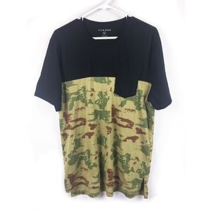 Five Four Tee Black Camo 2 Tone T-shirt Size Large